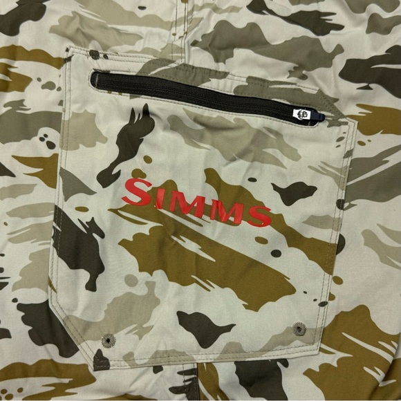 Simms Fishing M’s Seamount Board Shorts Mens Sz 36 Ghost Camo Performance B6 - Picture 6 of 9